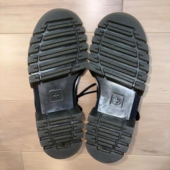 Dr Martens Audrick 8 Eye Platform Boots Black Leather Womens Size 8 Combat - Picture 7 of 8